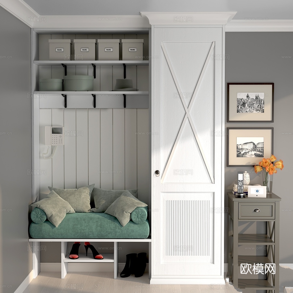 门厅3d模型下载