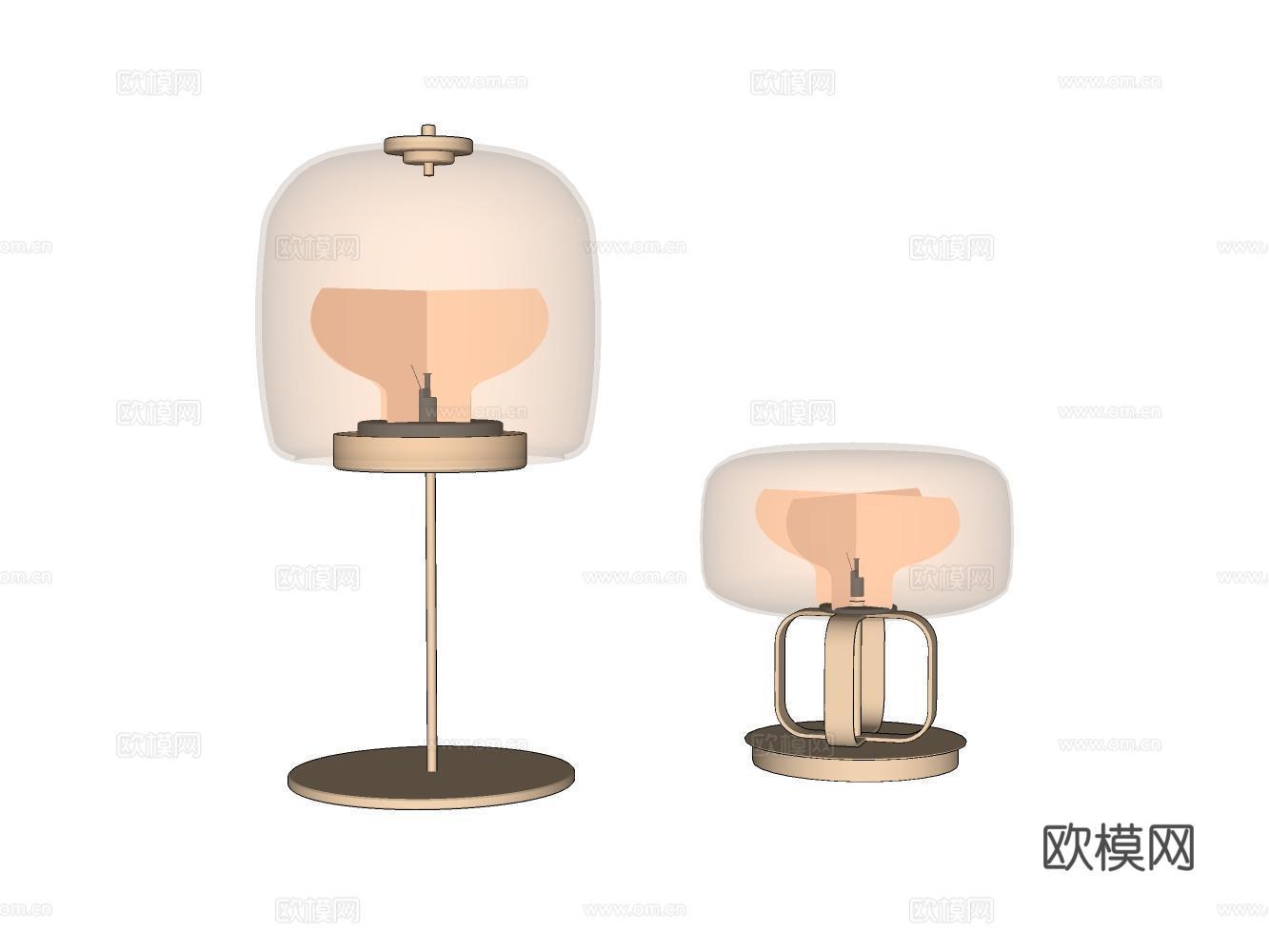 台灯su模型