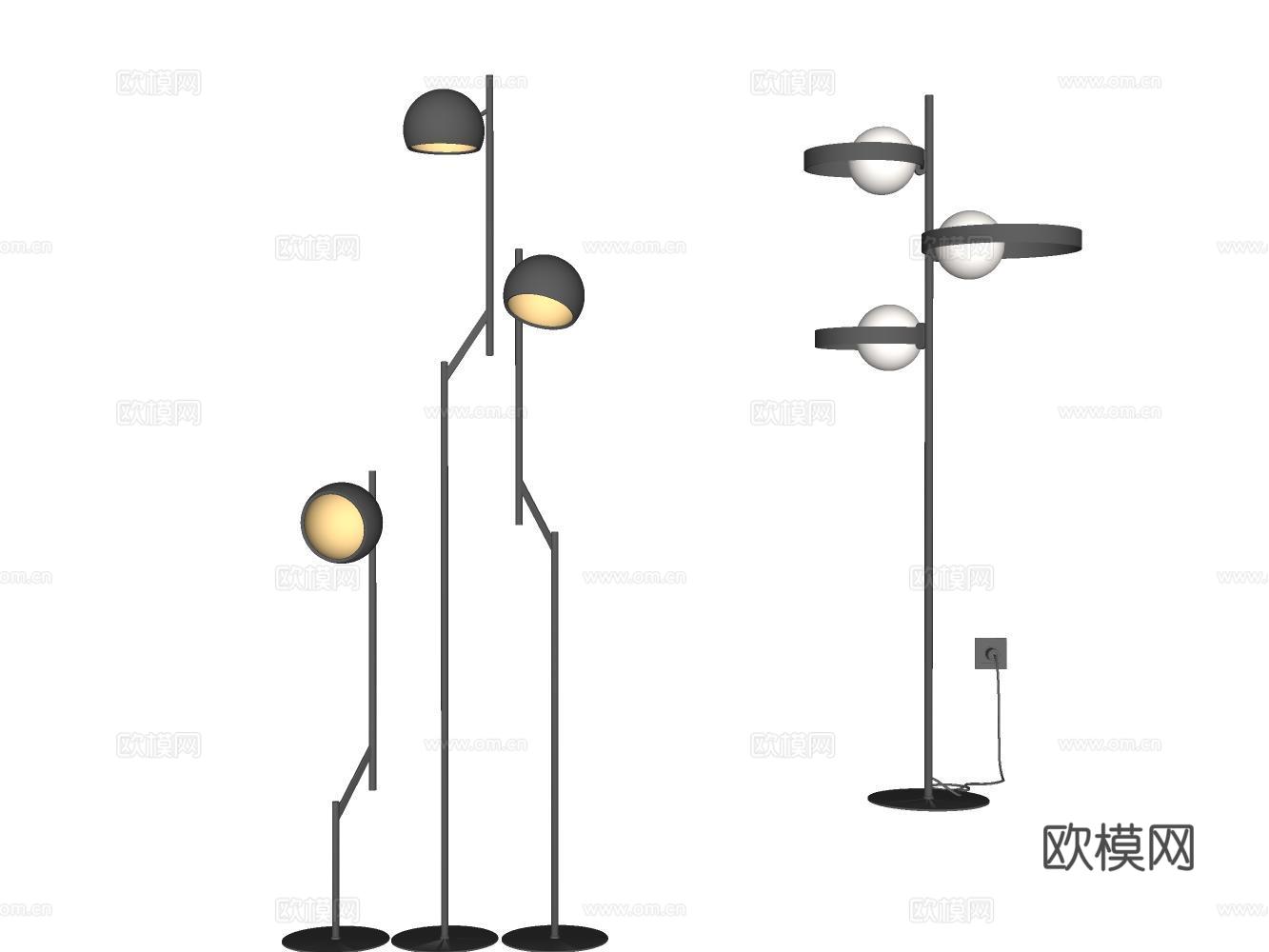 落地灯su模型
