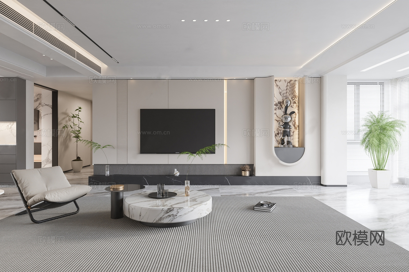 轻奢平层样板间 最新全套施工图 效果图合集cad施工图