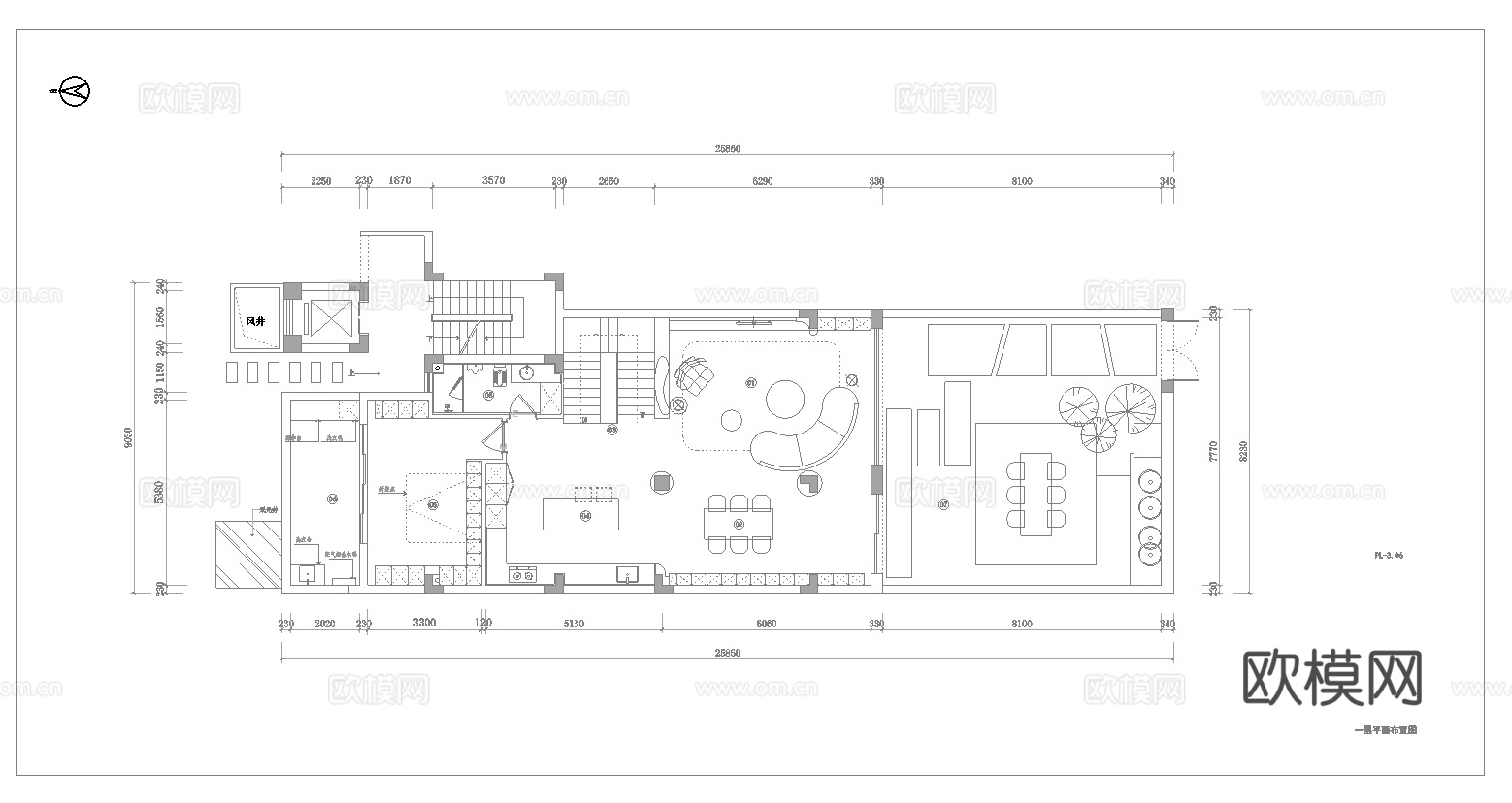 轻奢现代法式别墅 最新全套施工图 效果图合集cad施工图