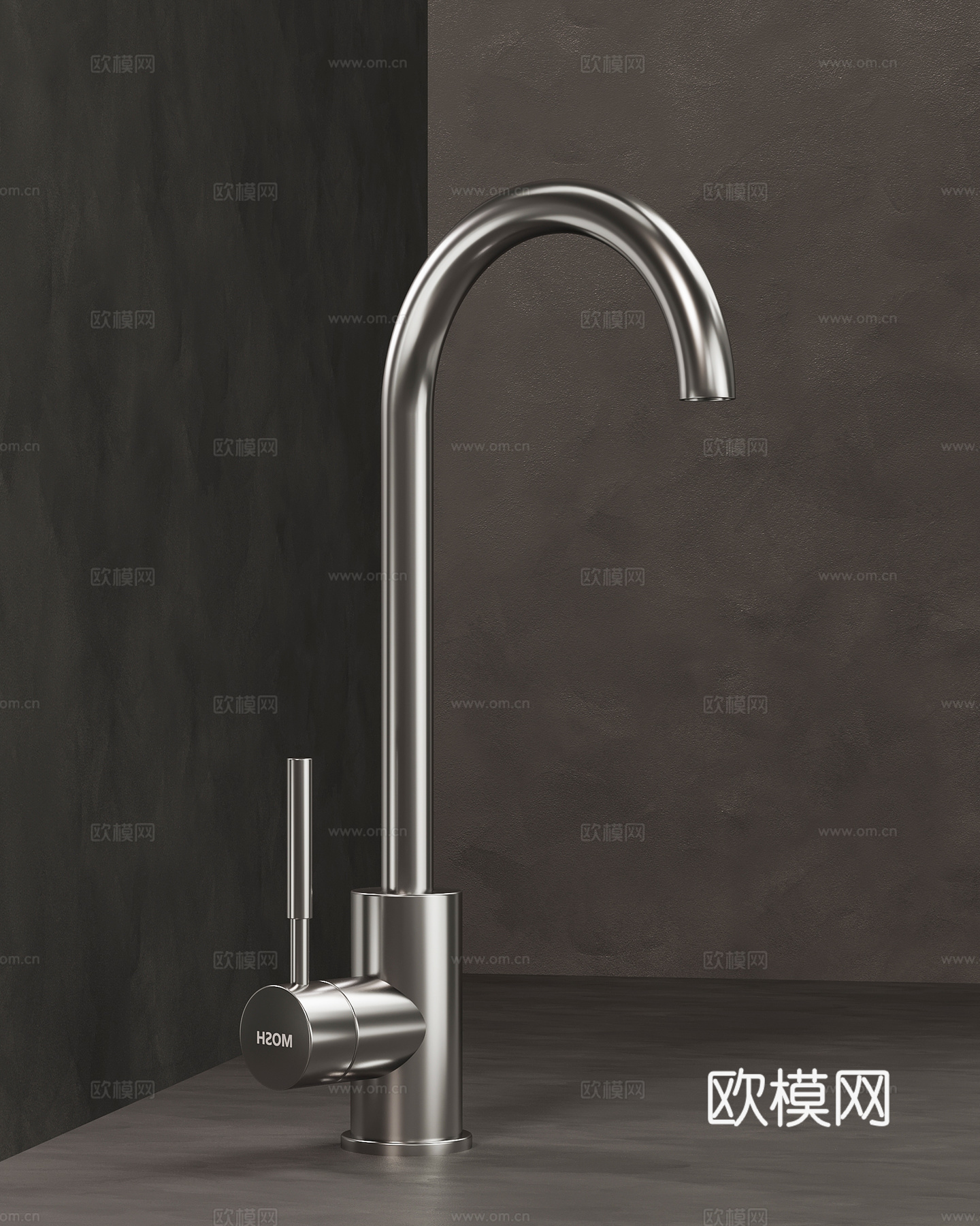 现代水龙头su模型