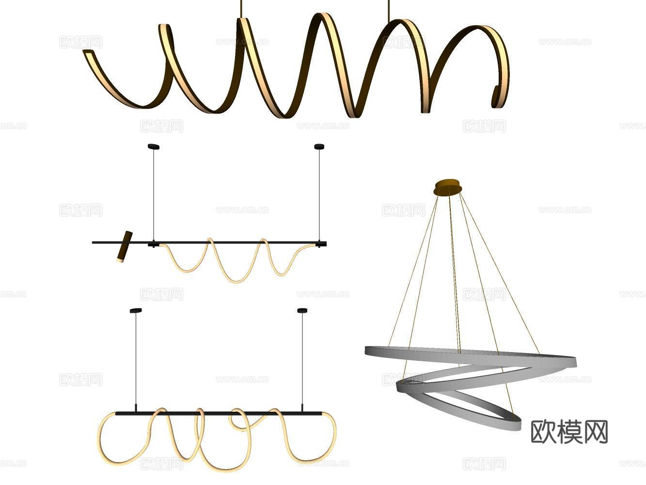 吊灯su模型下载（渲染图2）