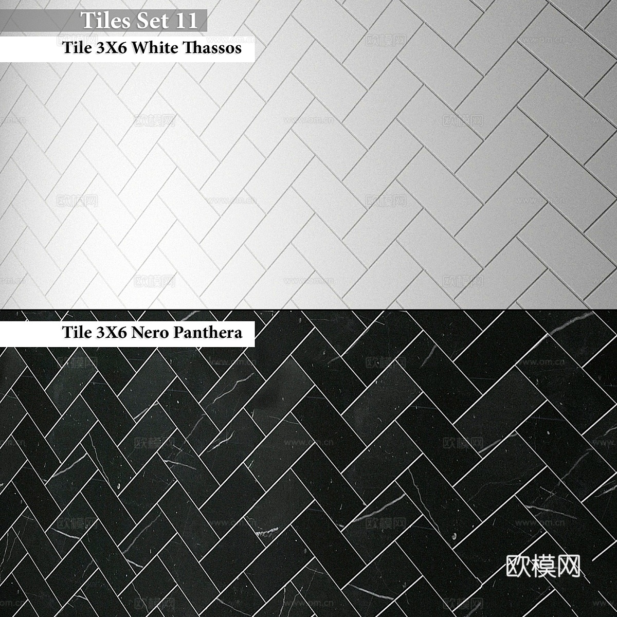 瓷砖套装113d模型下载