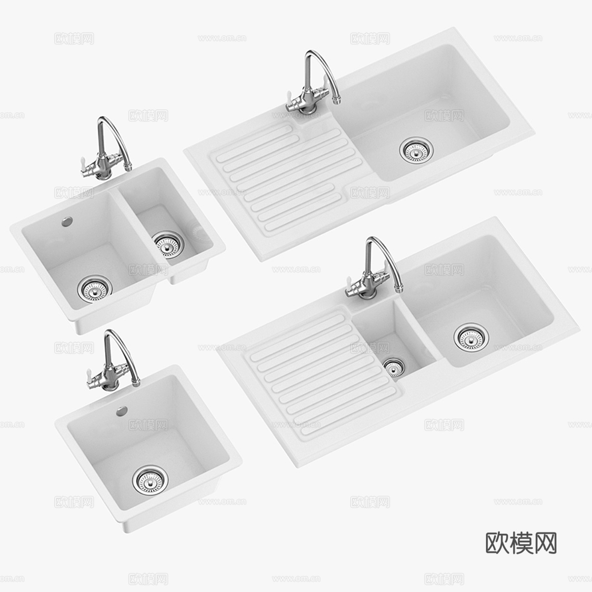 Rangemaster - 陶瓷厨房水槽3d模型下载