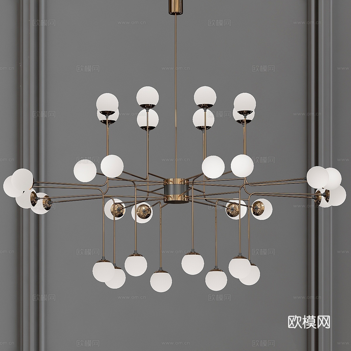 Roll & Hill Modo 10 球形吊灯3d模型下载