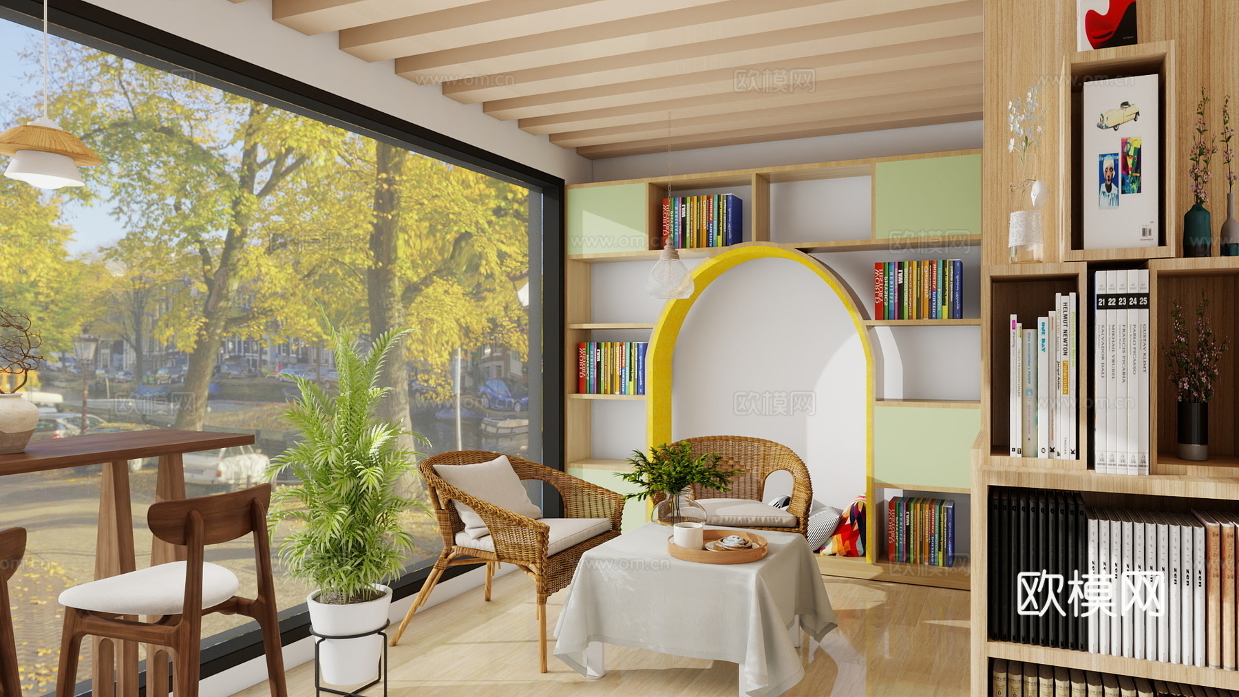 现代咖啡厅平面布局图效果图  咖啡厅平面布局图  咖啡厅平面cad施工图