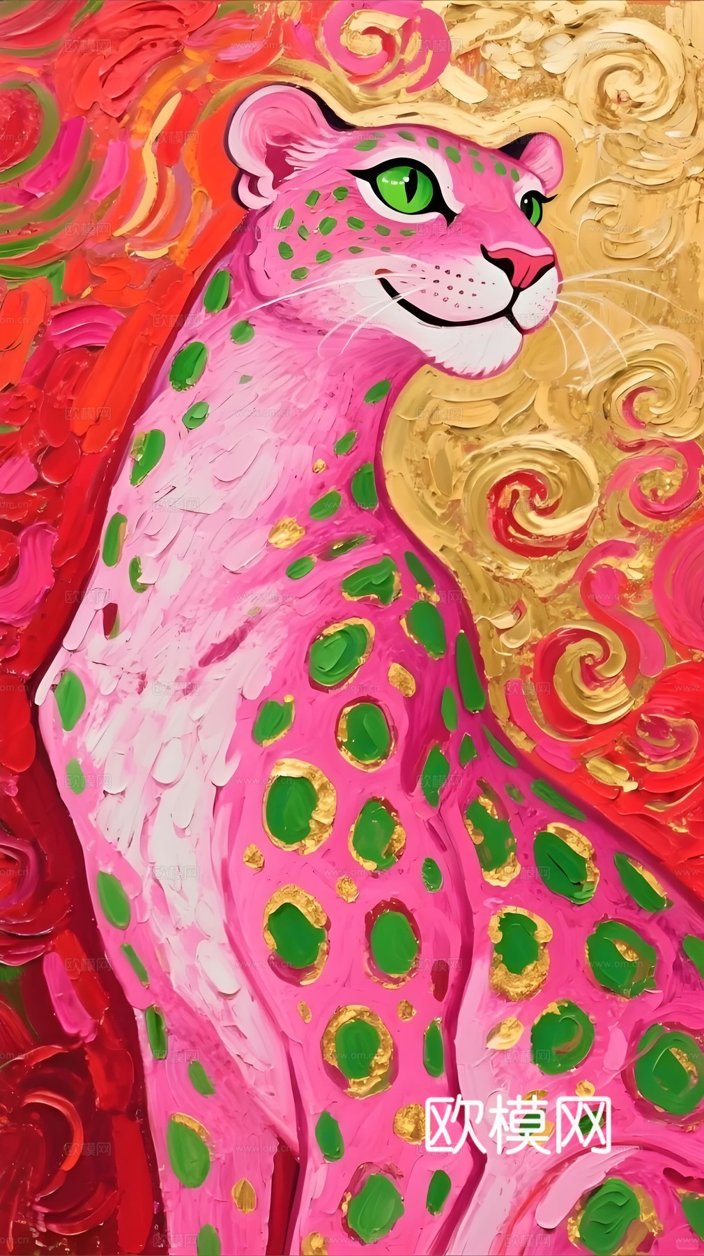 老虎豹子艺术画芯下载（渲染图5）