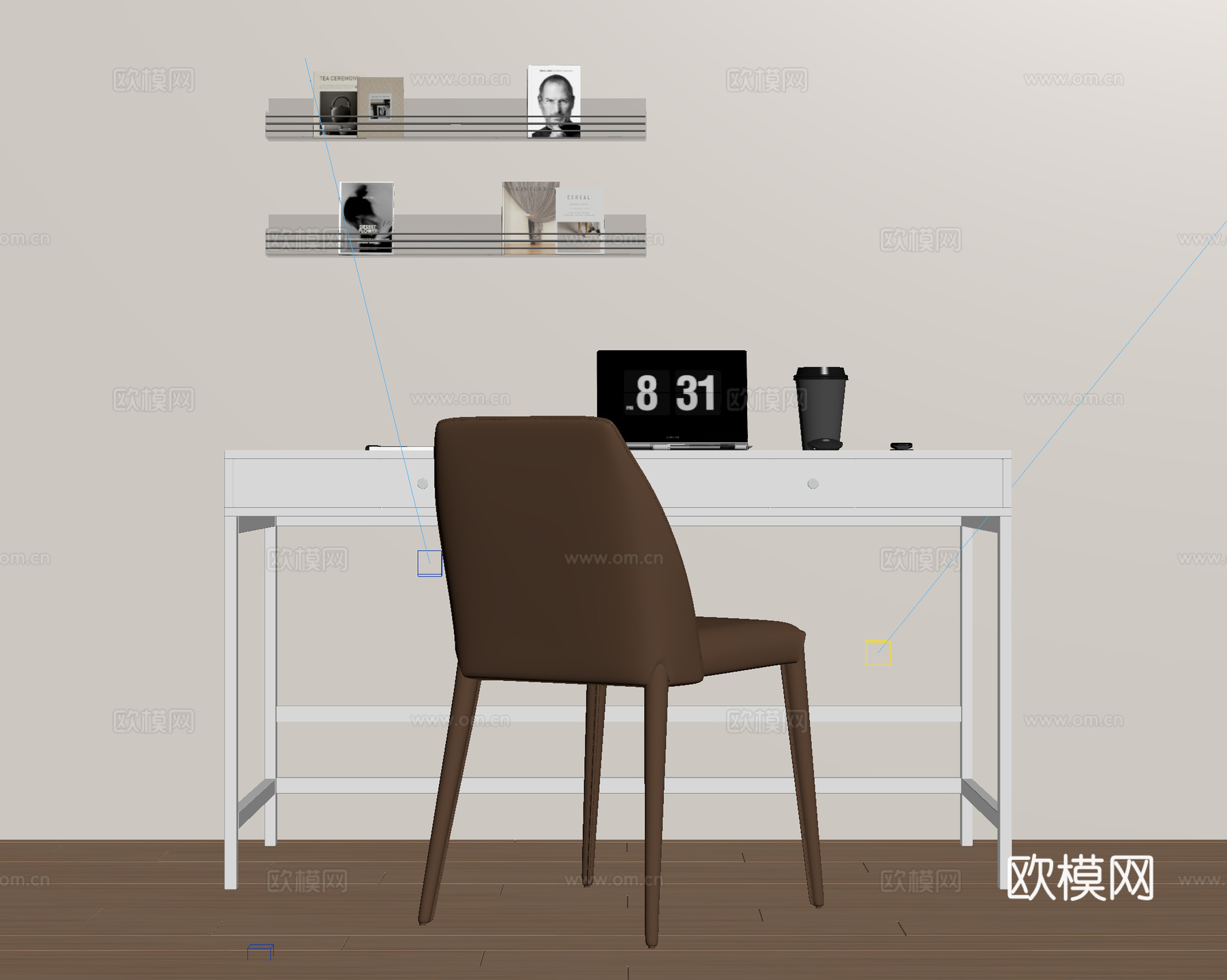 现代书桌su模型