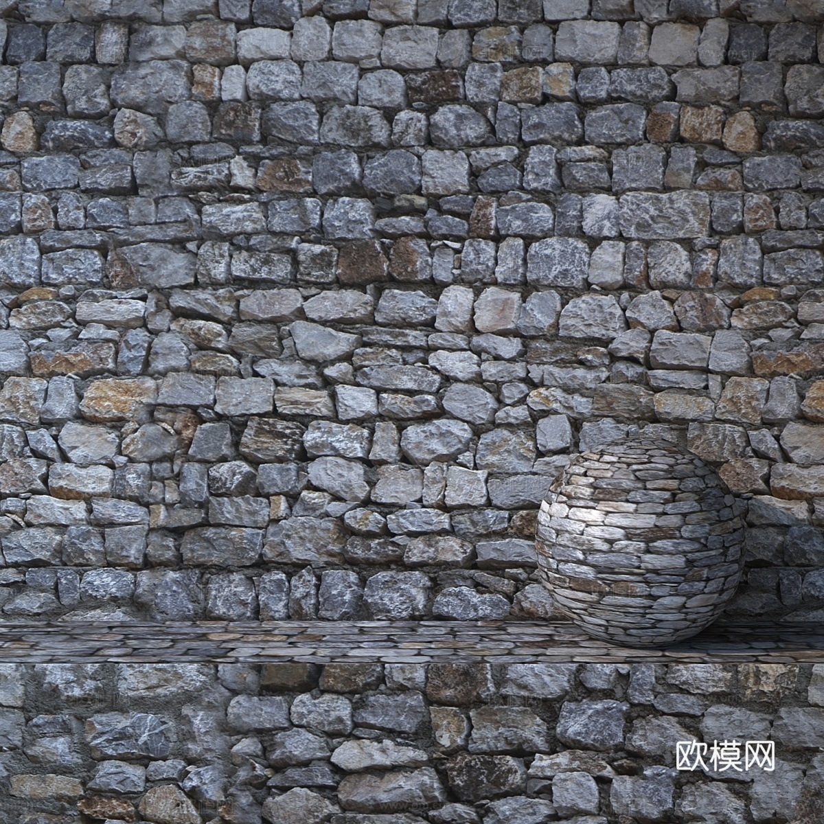 天然石材733d模型下载