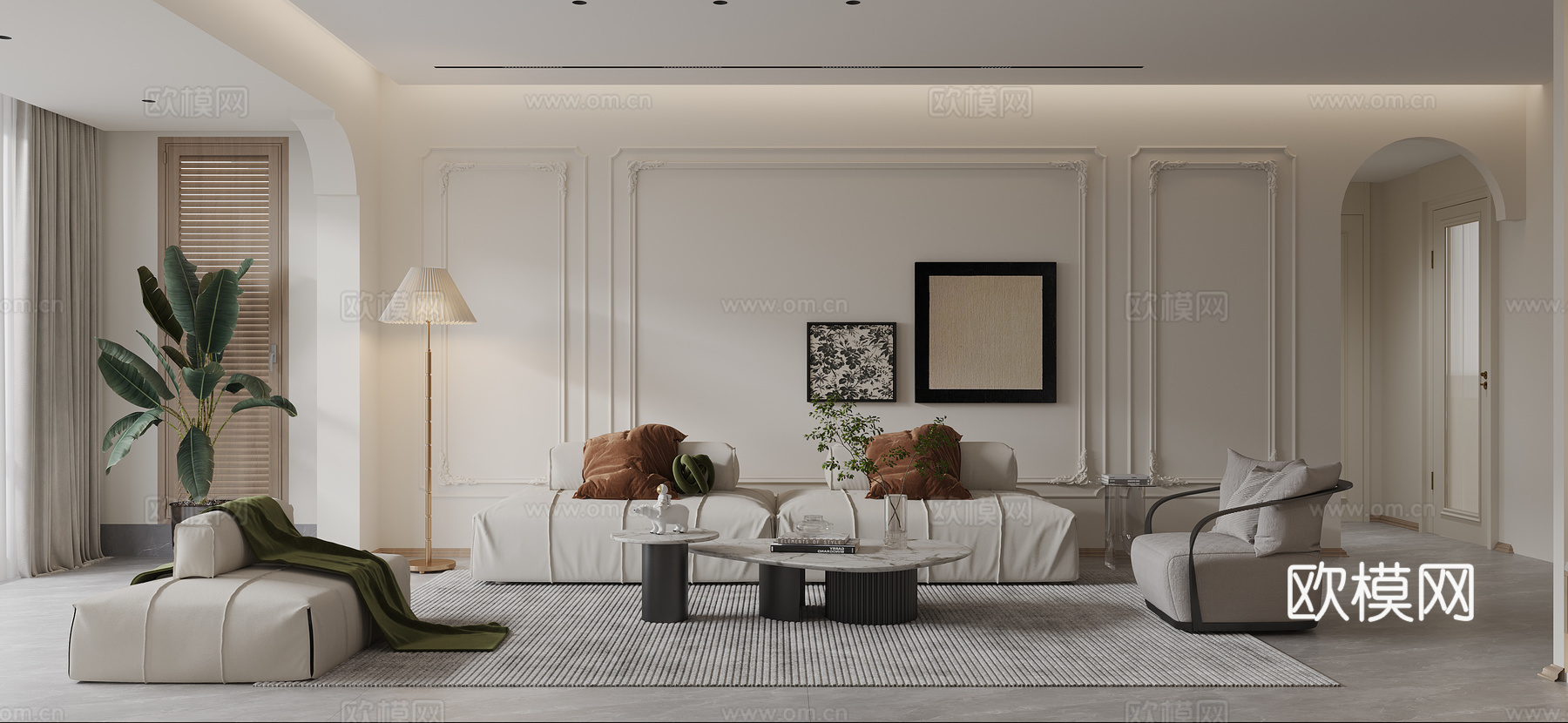 轻奢法式别墅 最新全套施工图 效果图合集cad施工图