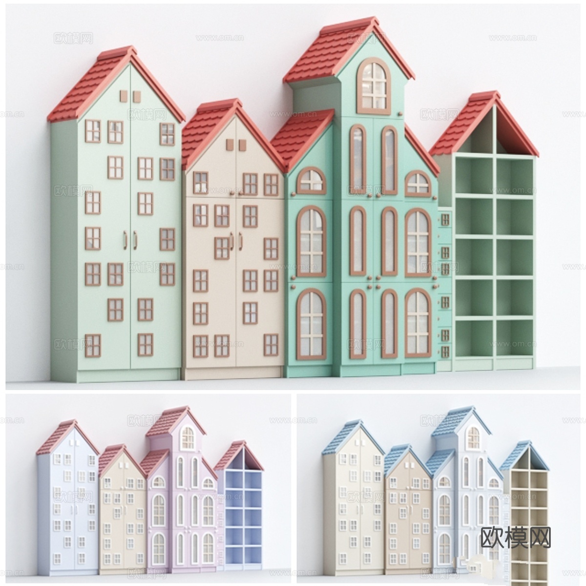 儿童柜子-小屋系列第一辑3d模型下载