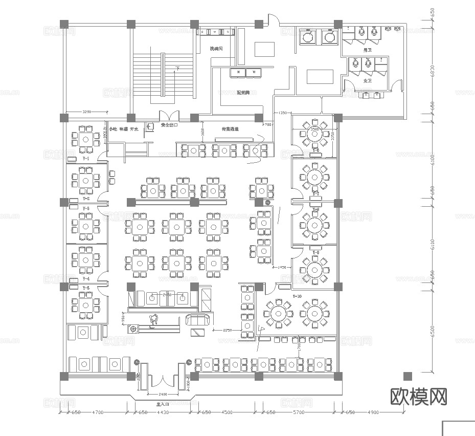 火锅店 最新全套施工图合集cad施工图