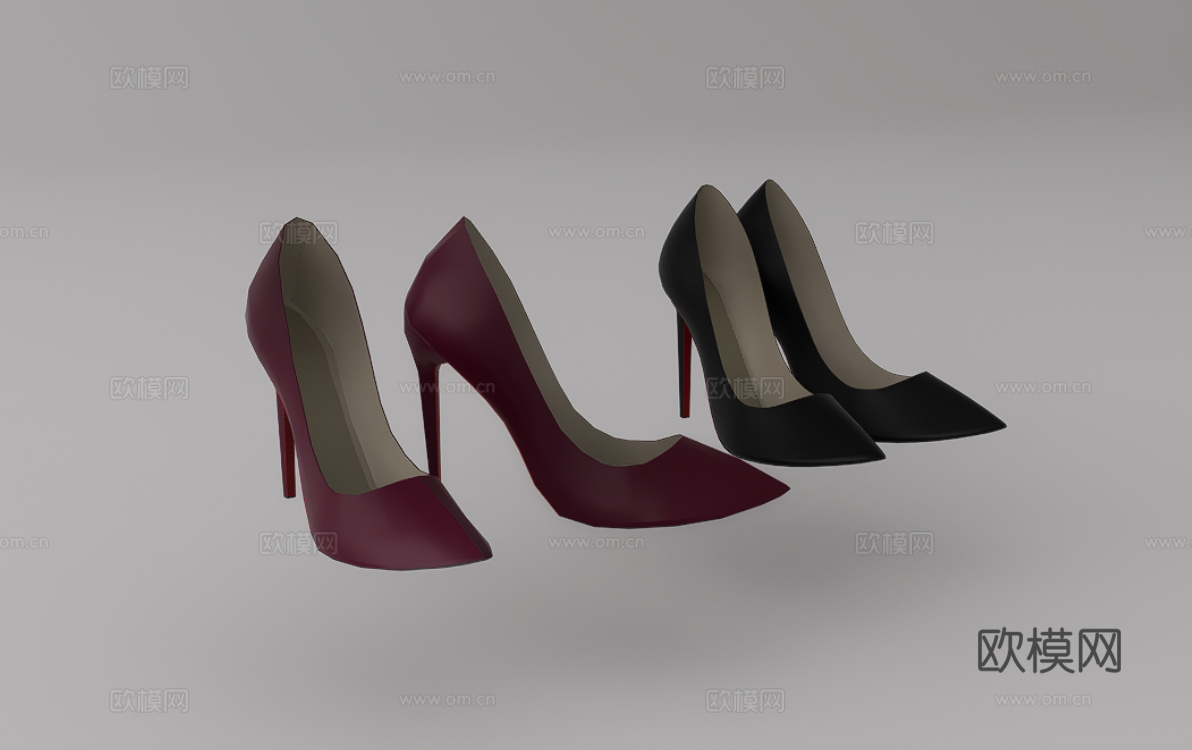高跟鞋su模型