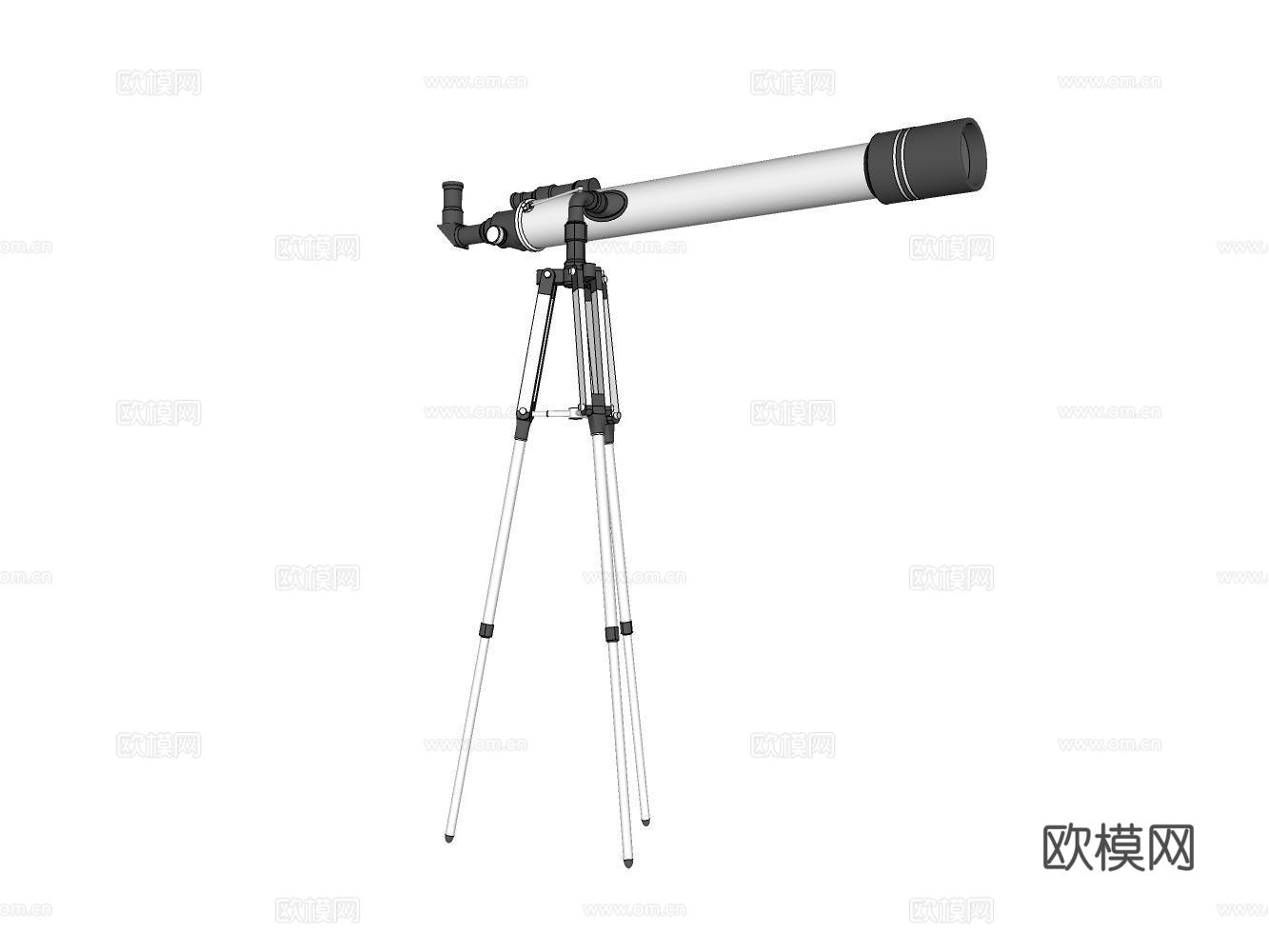 望远镜su模型下载（渲染图2）