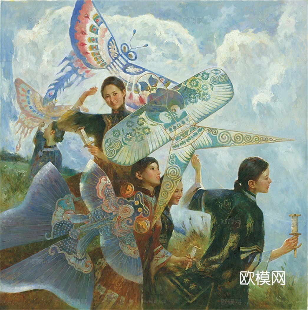 人物油画，人物画，装饰画，艺术画下载