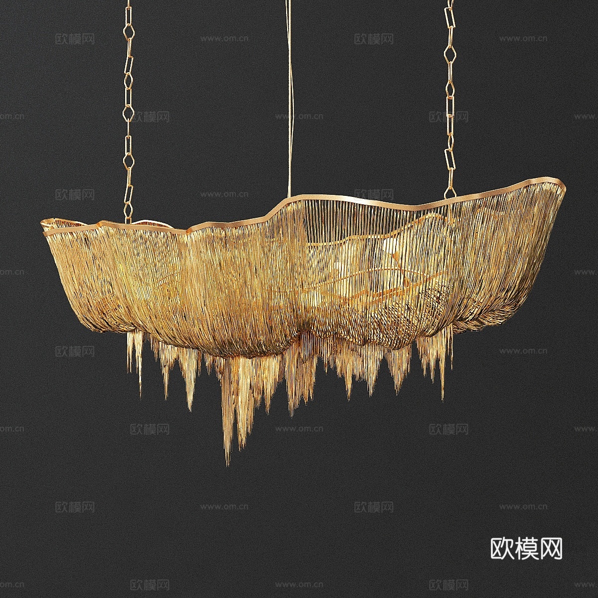 Terzani Atlantis 金色枝形吊灯3d模型下载