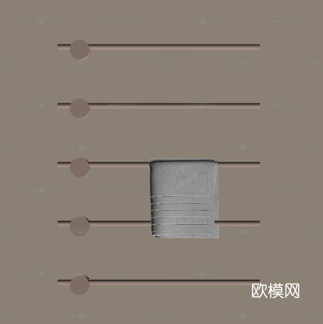 现代意式毛巾架su模型