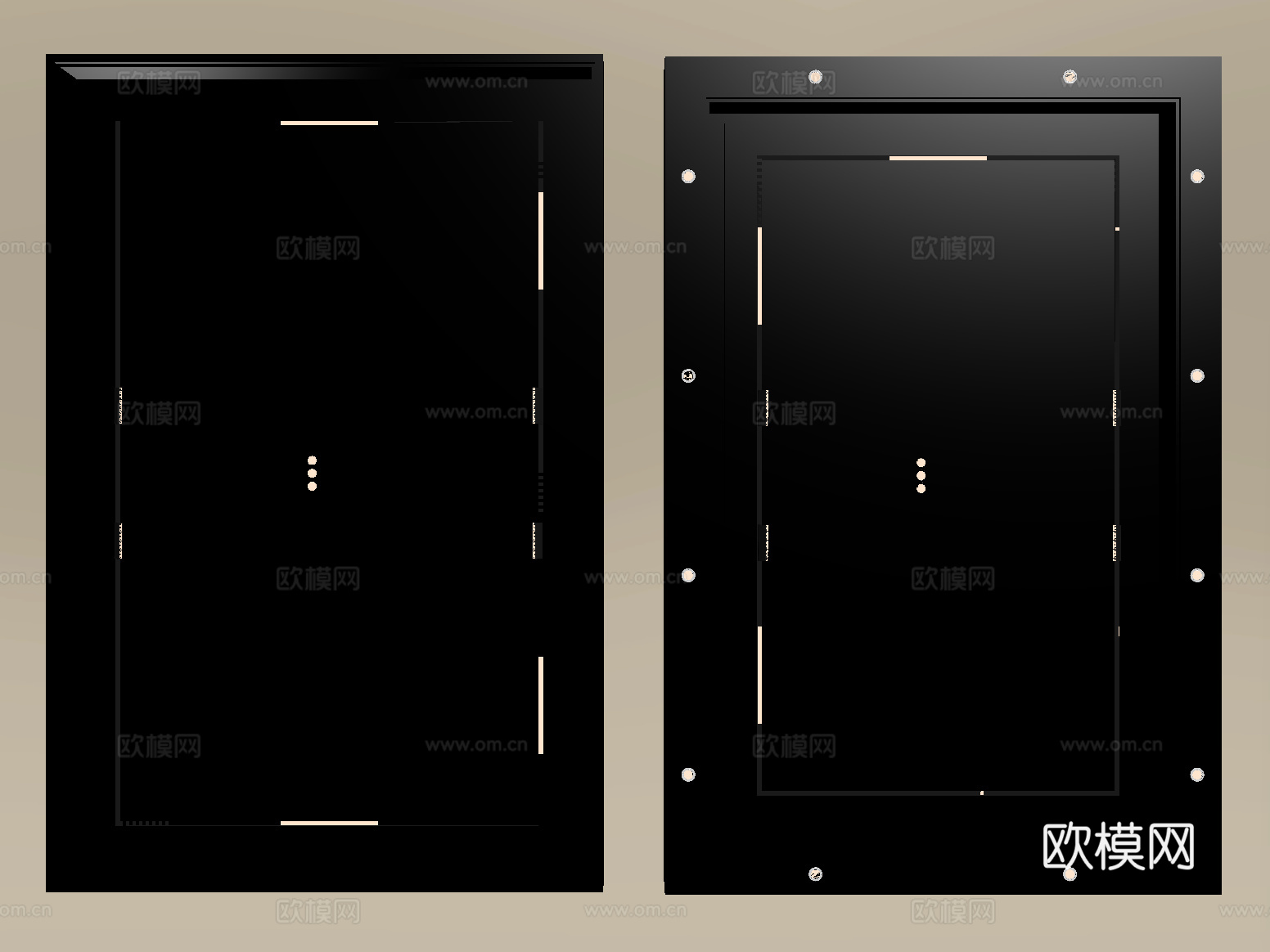 现代无主灯吊顶su模型