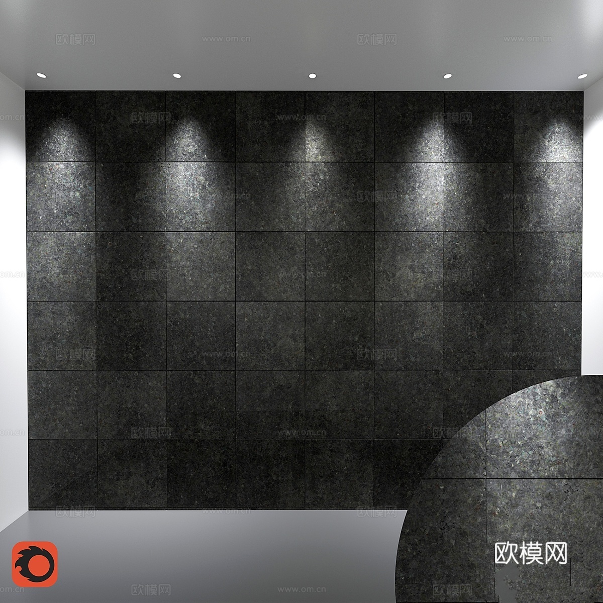 多纹理花岗岩（20块）+Floo材料3d模型下载