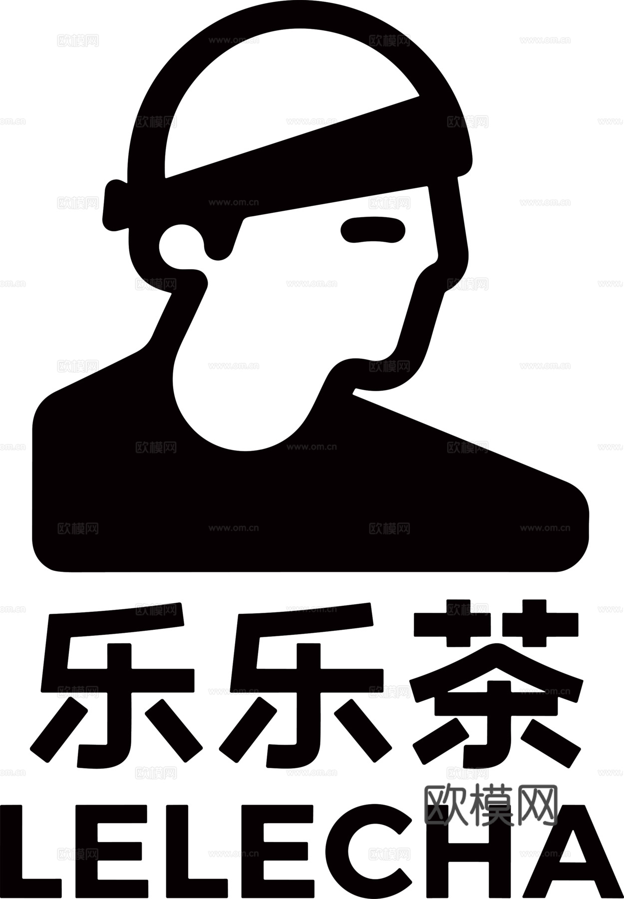 乐乐茶，奶茶店logo