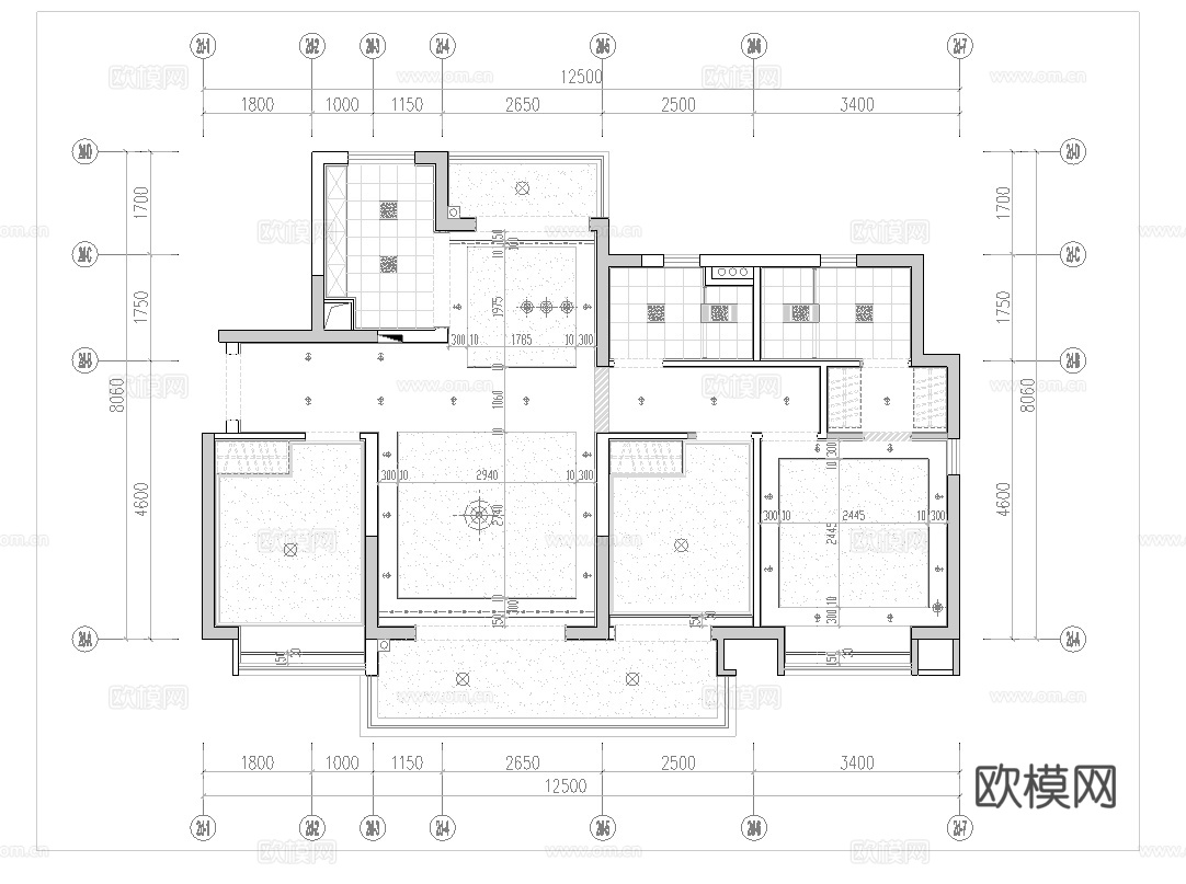 轻奢别墅 样板间 最新全套施工图 效果图合集cad施工图