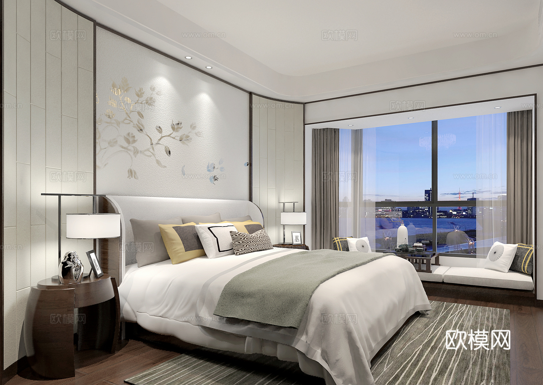 轻奢别墅 样板间 最新全套施工图 效果图合集cad施工图下载（渲染图8）