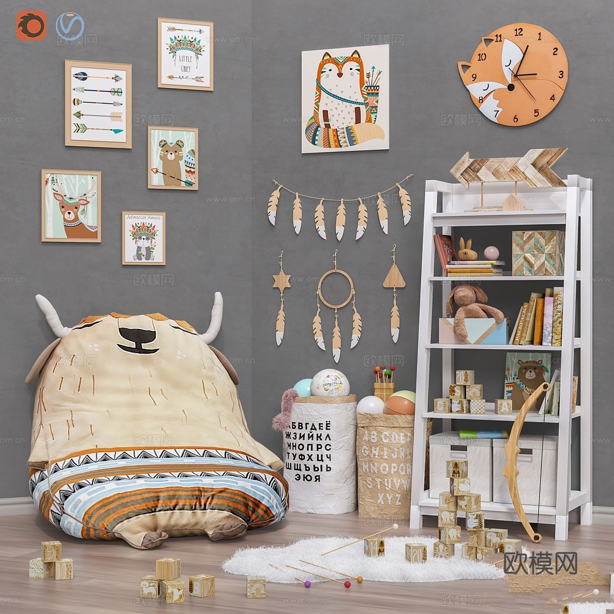 玩具与家具套装29（2款可选）3d模型下载