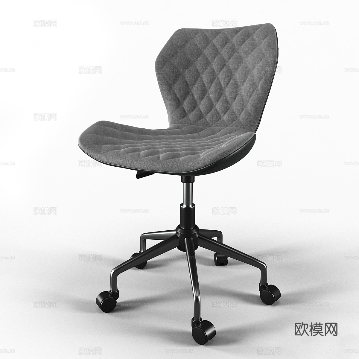 办公椅13 - 豪华现代无扶手办公椅3d模型下载