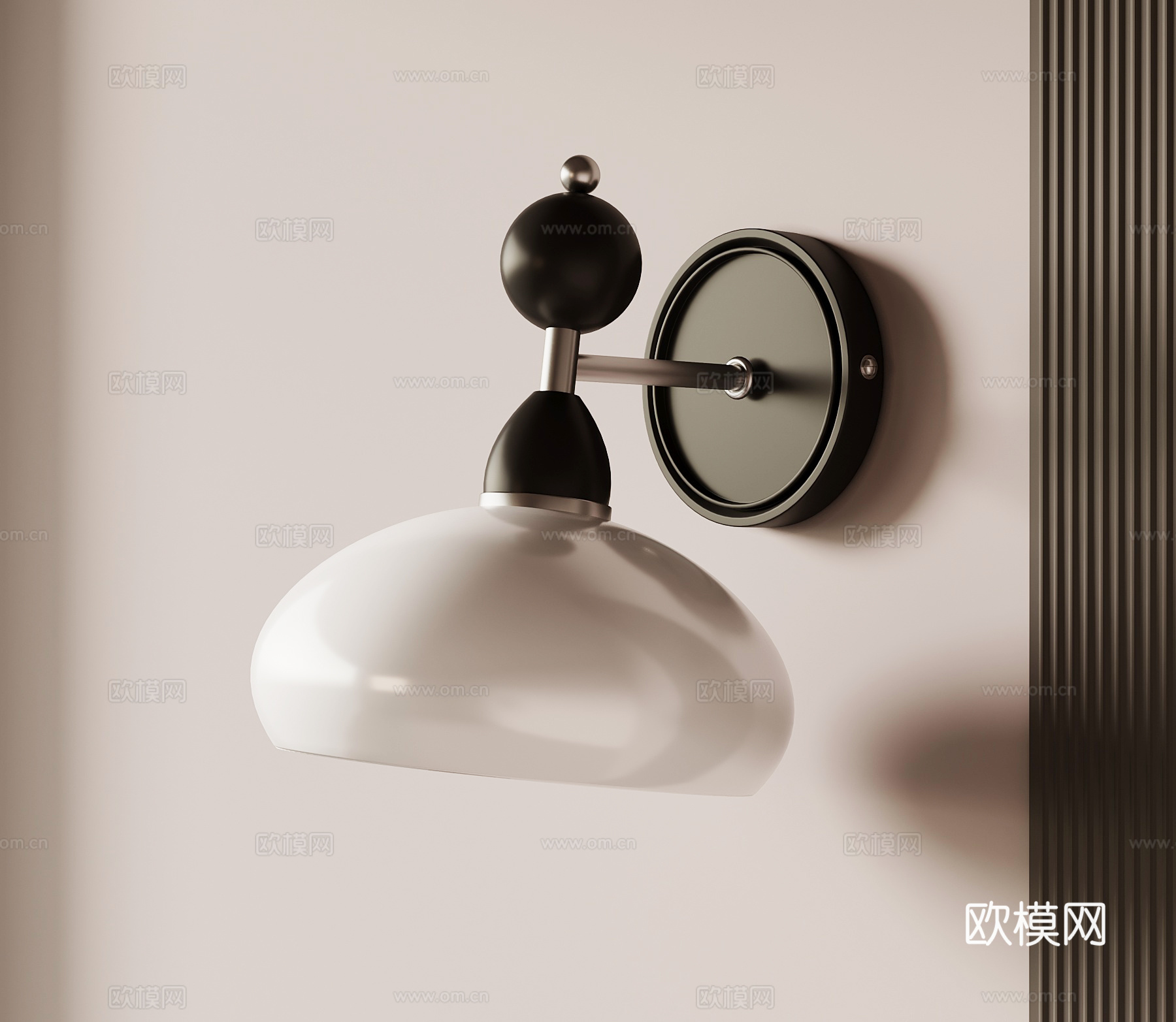 现代意式壁灯su模型