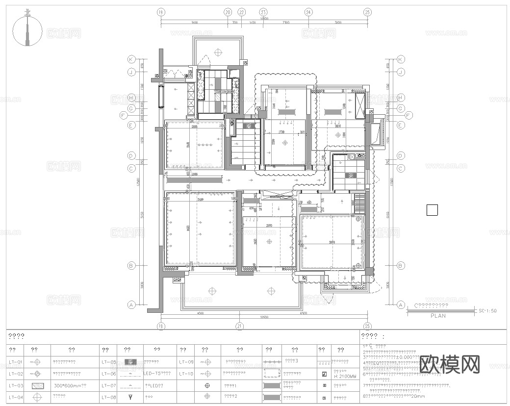 轻奢别墅 样板间 最新全套施工图 效果图合集cad施工图