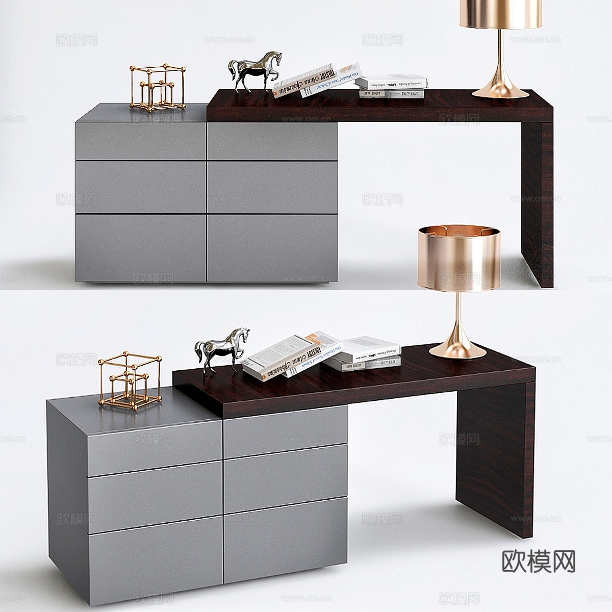 Valeo 带书桌款3d模型下载