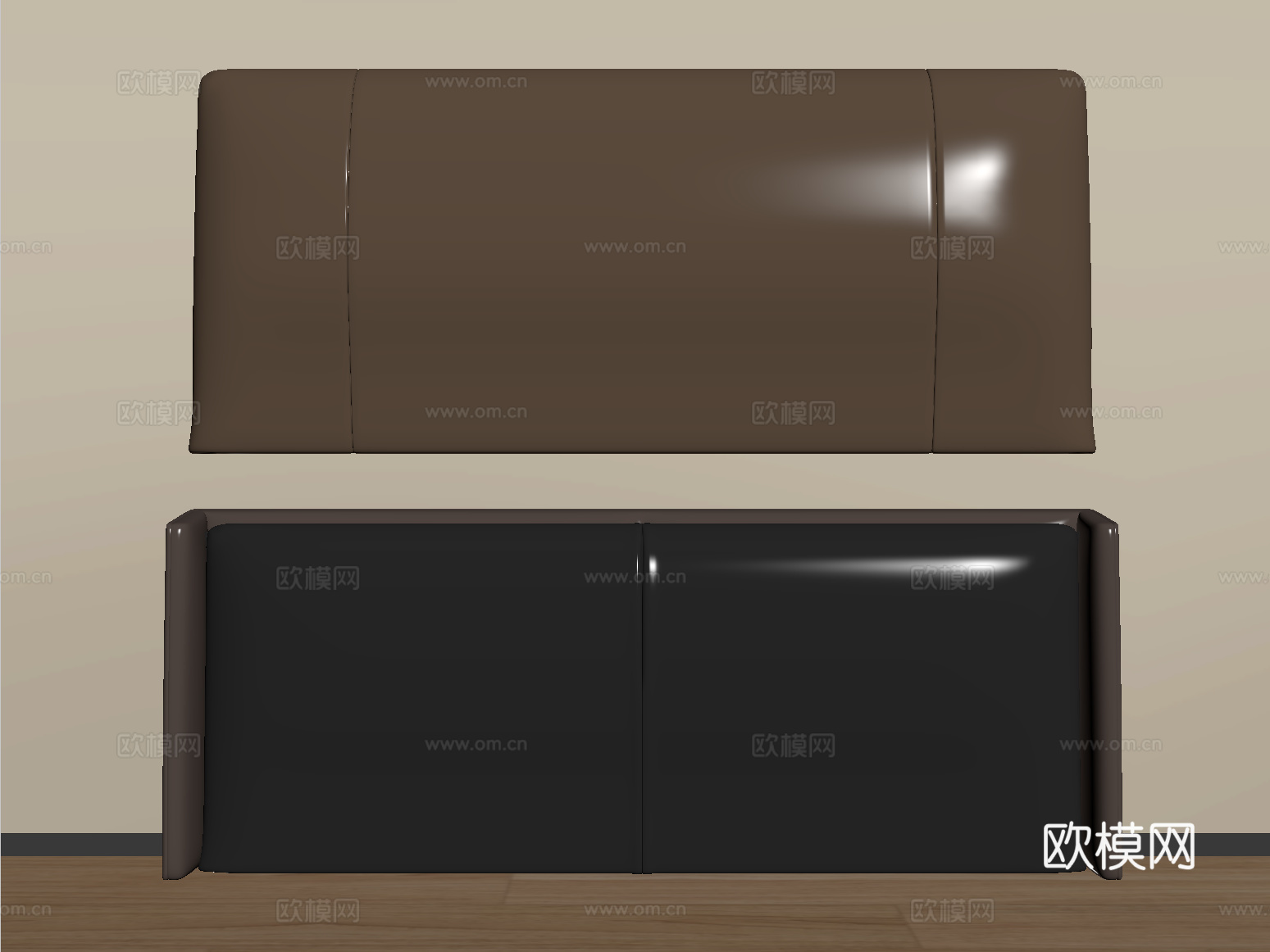 中古风床品 软包床头 床靠背su模型