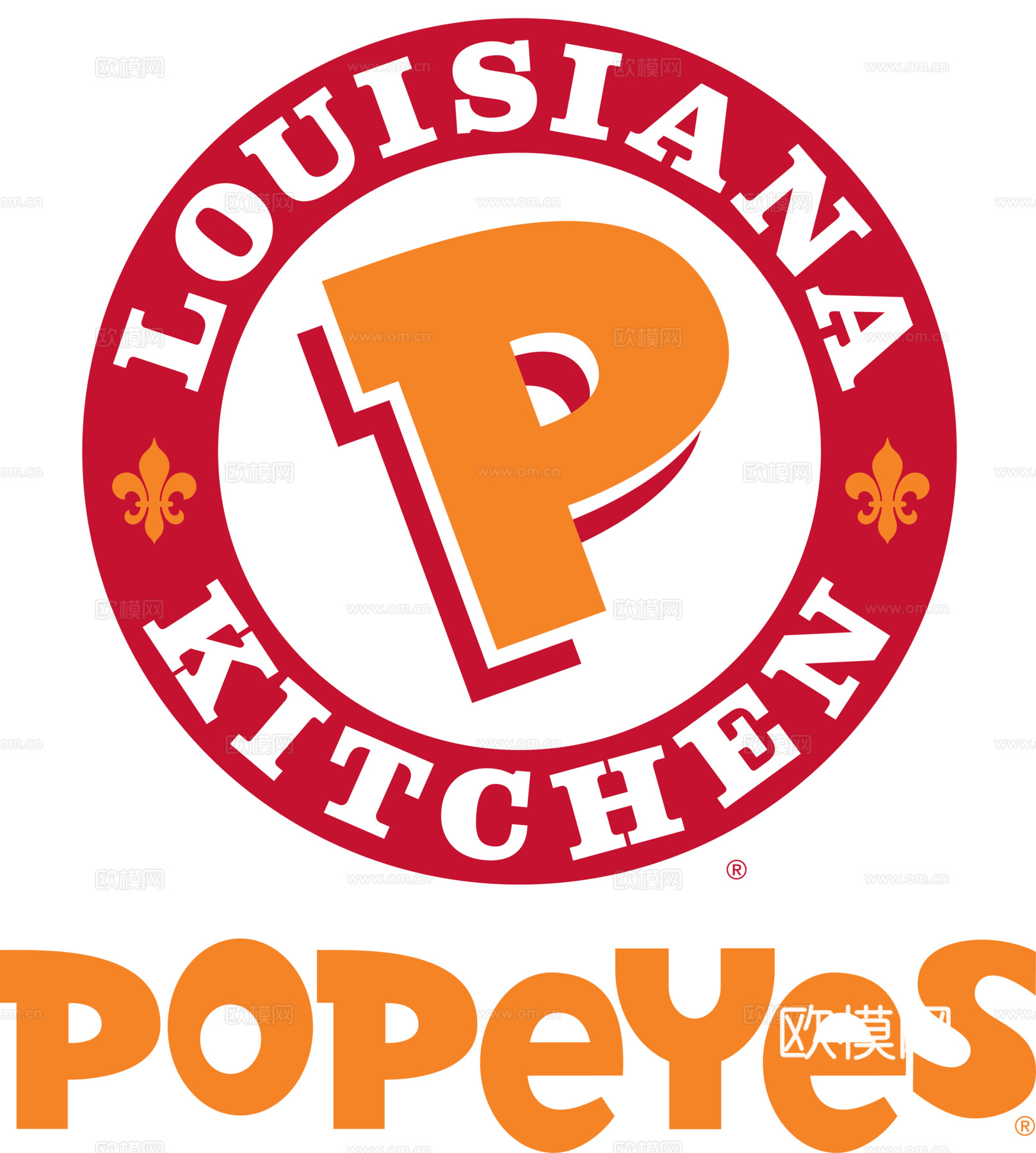 Popeyes 3，炸鸡汉堡logo
