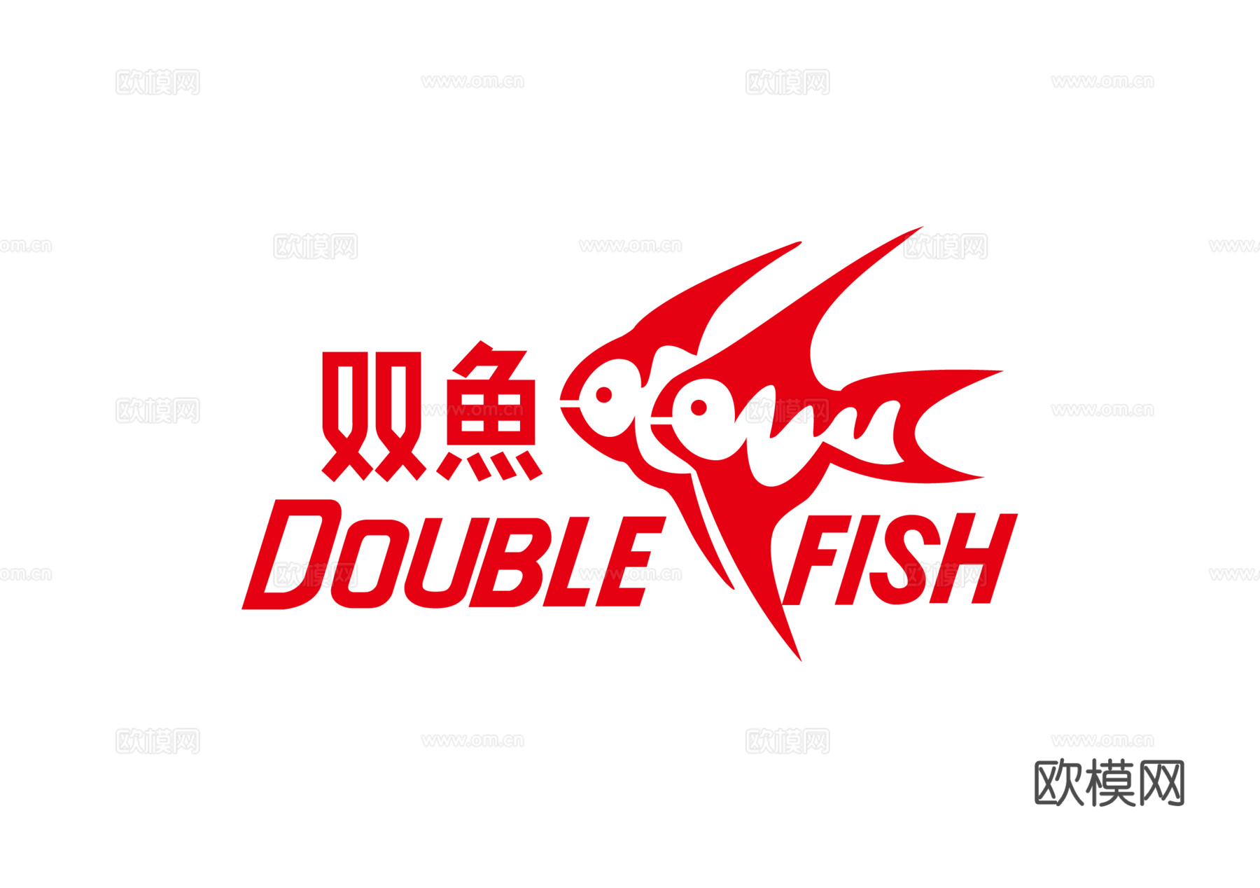 DoubleFish双鱼，运动服装商标-运动服饰LOGO