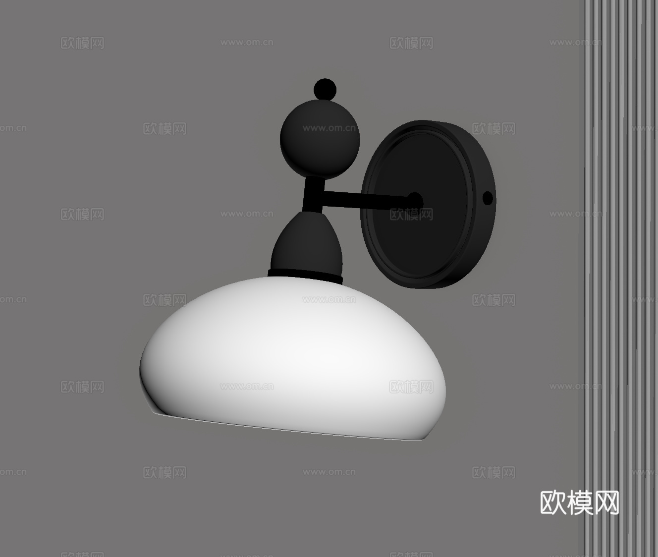 现代意式壁灯su模型