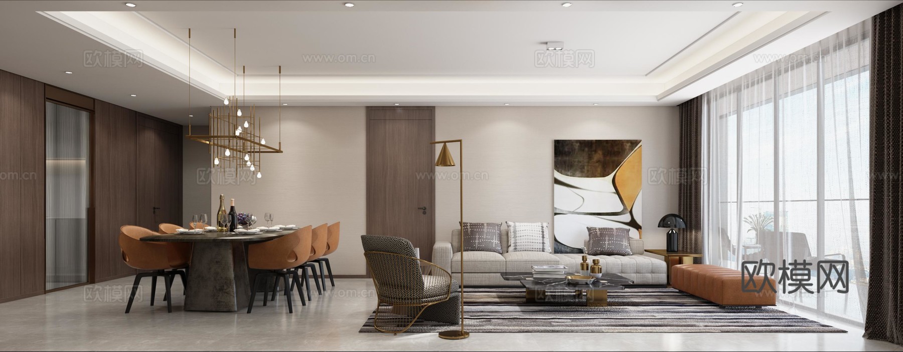 轻奢别墅 样板间 最新全套施工图 效果图合集cad施工图