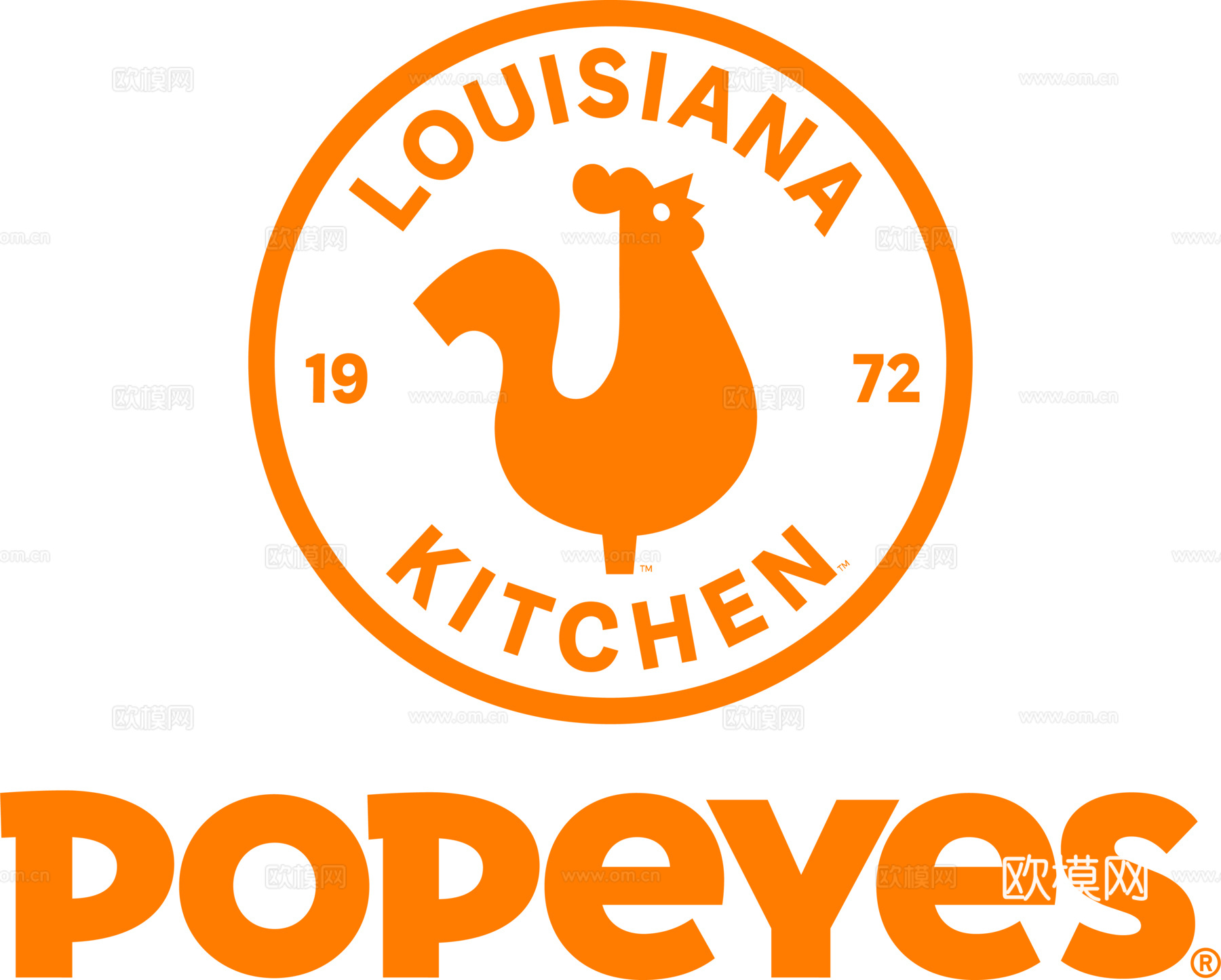 Popeyes，炸鸡汉堡logo