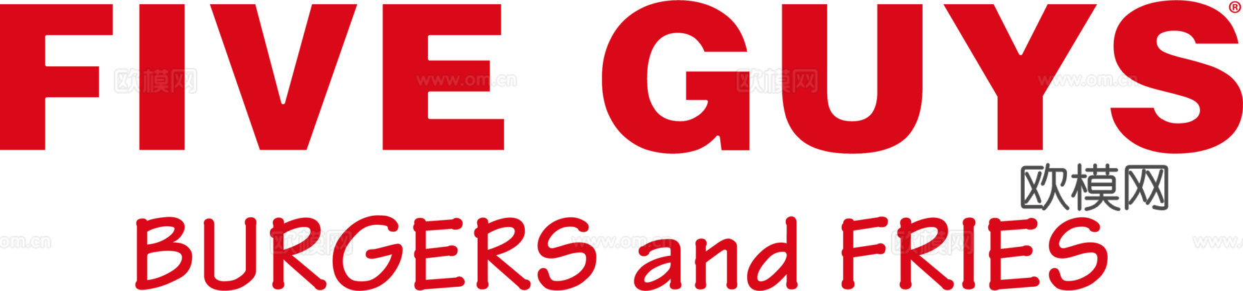 FIVE GUYS，炸鸡汉堡logo