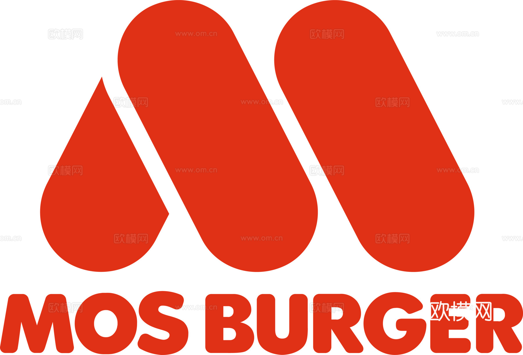 摩斯汉堡，炸鸡汉堡logo
