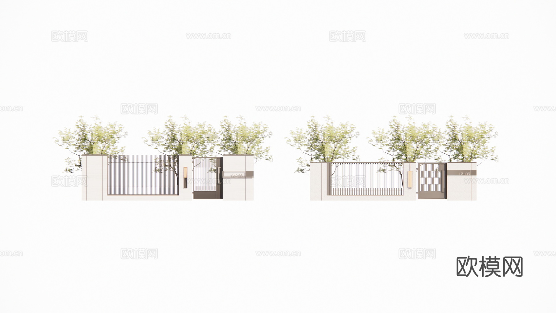室内造景 庭院灯 草坪灯 庭院门 阳光房 门 微景观 屋顶花su模型
