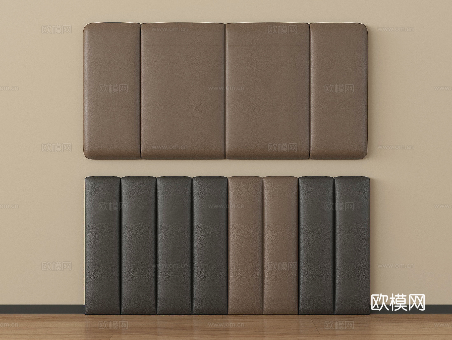 现代床靠背 床品 床头su模型