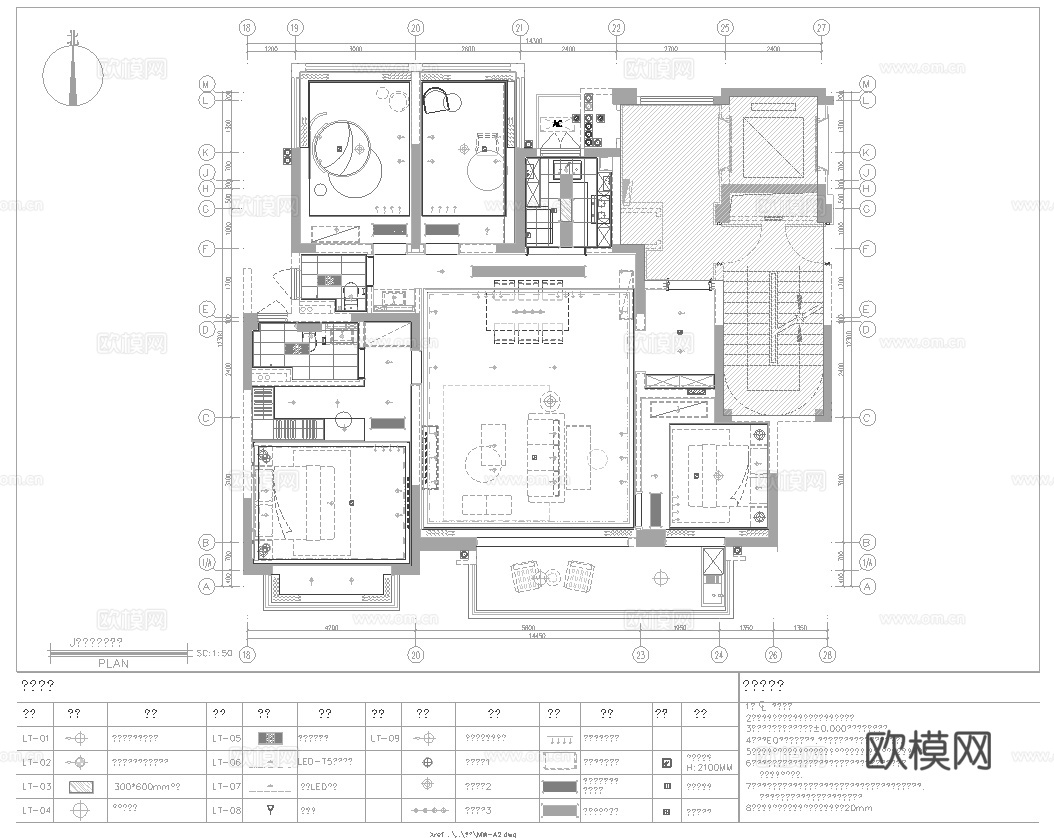 轻奢别墅 样板间 最新全套施工图 效果图合集cad施工图下载（渲染图7）
