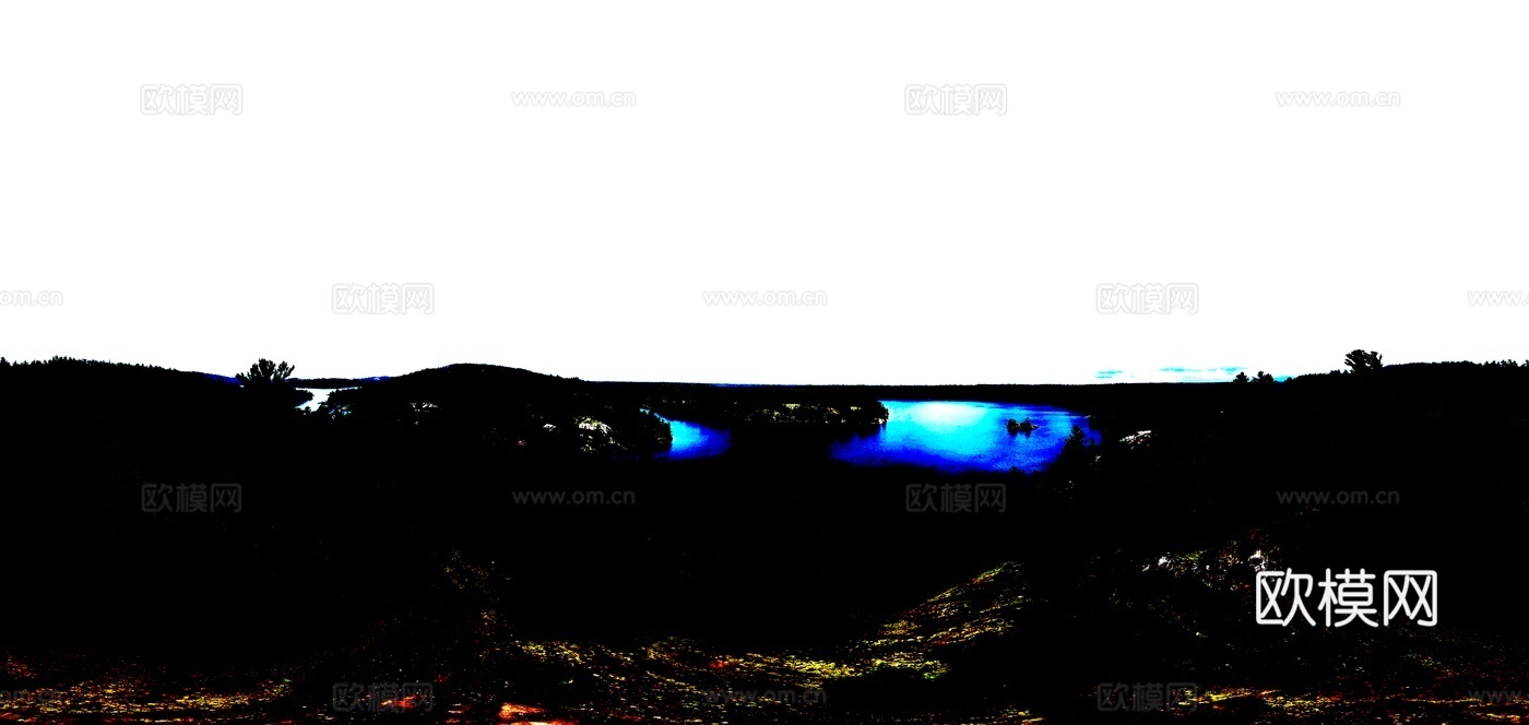 户外自然风光草地树林河流