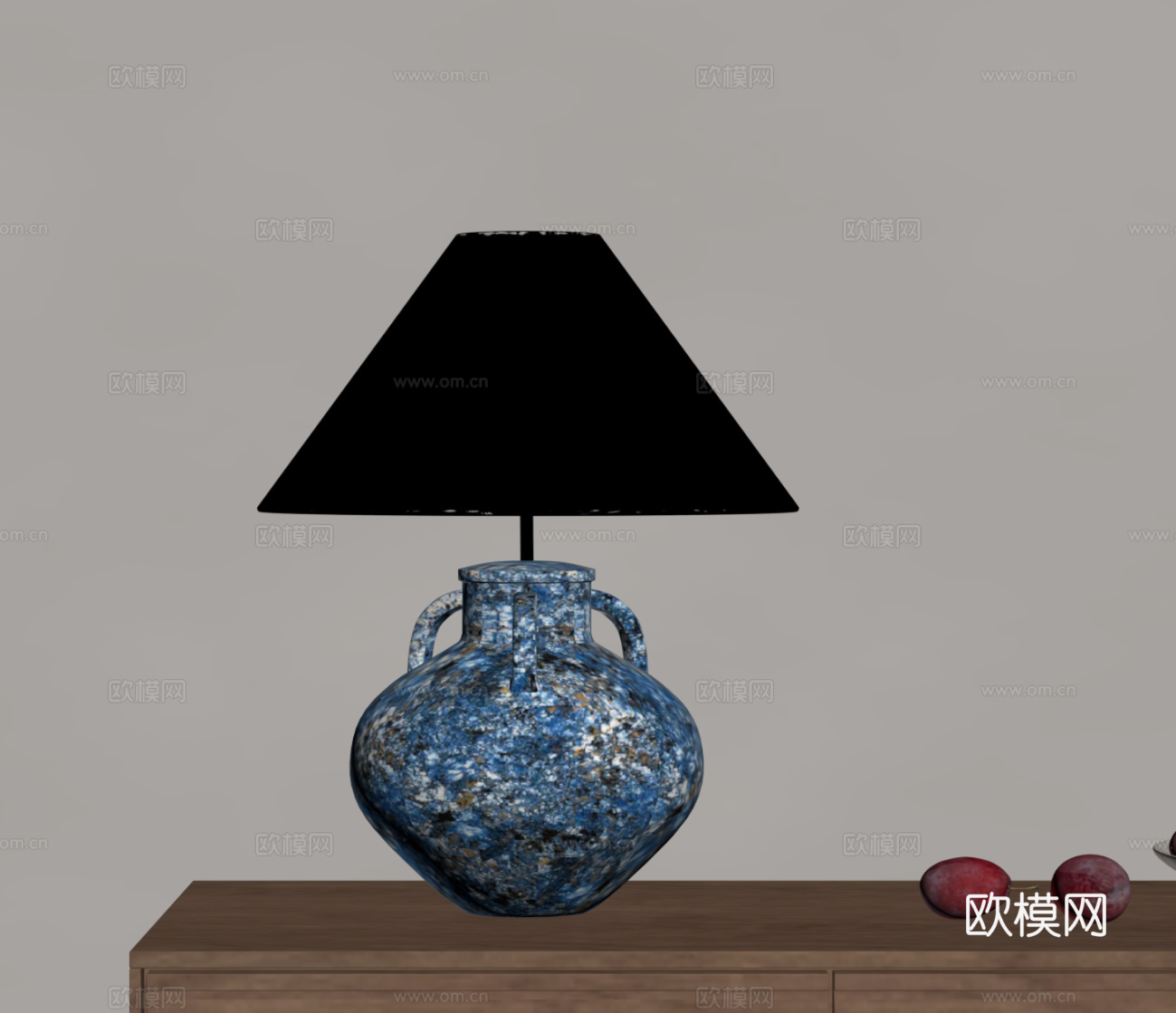 新中式台灯su模型