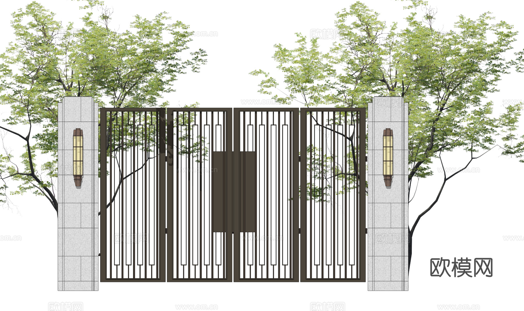 室内造景 庭院灯 草坪灯 庭院门 阳光房 门 微景观 屋顶花su模型