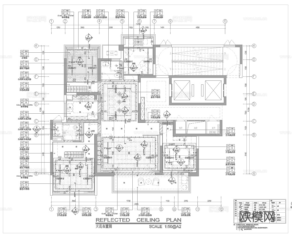 轻奢别墅 样板间 最新全套施工图 效果图合集cad施工图下载（渲染图5）