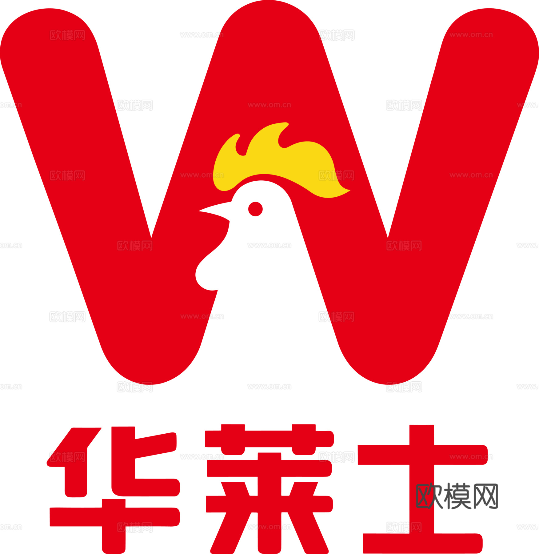 华莱士，炸鸡汉堡logo