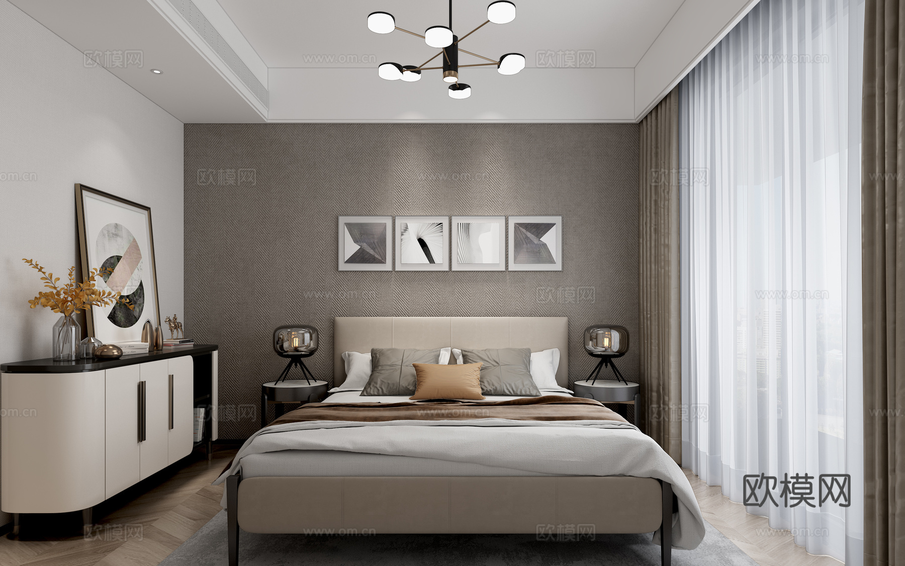 轻奢别墅 样板间 最新全套施工图 效果图合集cad施工图