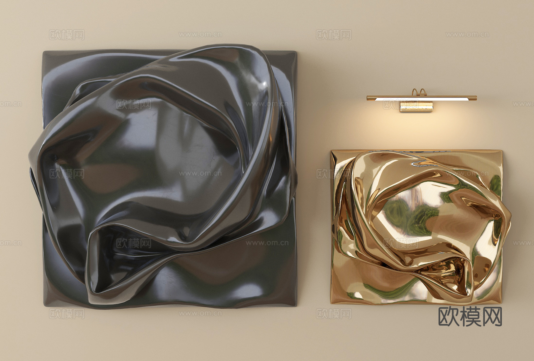 现代墙饰  立体墙饰su模型